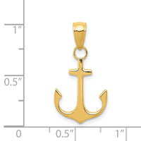 14k Anchor Pendant-K3075