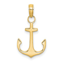 14k Anchor Pendant-K3075