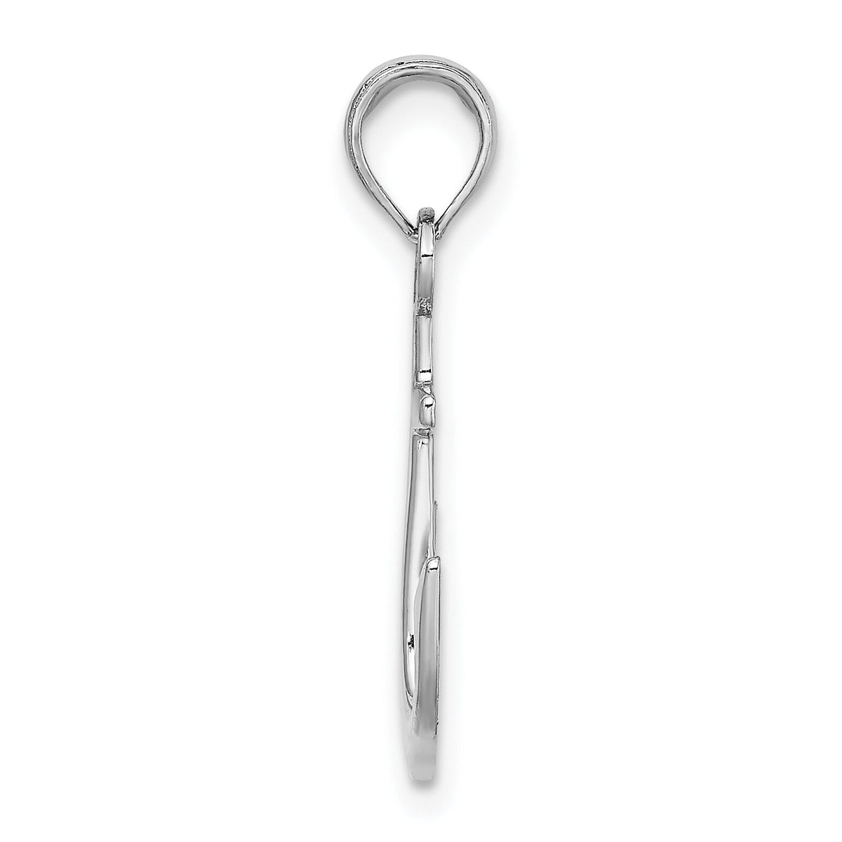 14K White Gold 2-D Polished Anchor Charm-K3075W