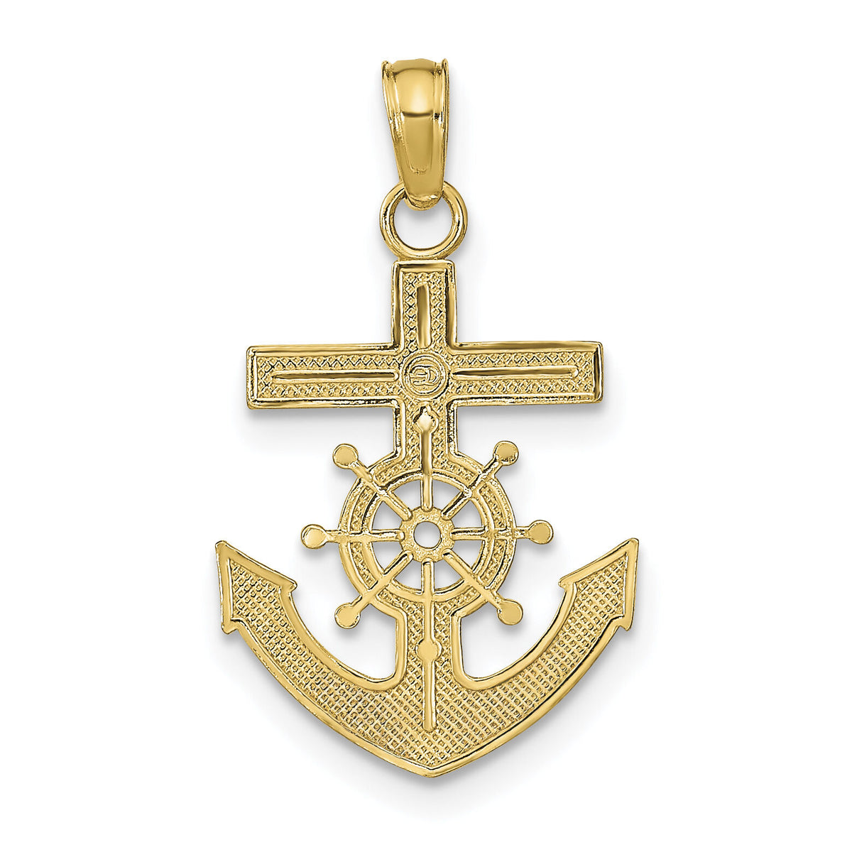 14k Mariner's Cross Pendant-K3076