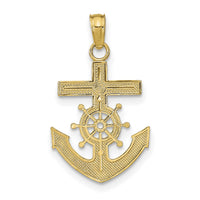 14k Mariner's Cross Pendant-K3076