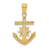 14k Mariner's Cross Pendant-K3076
