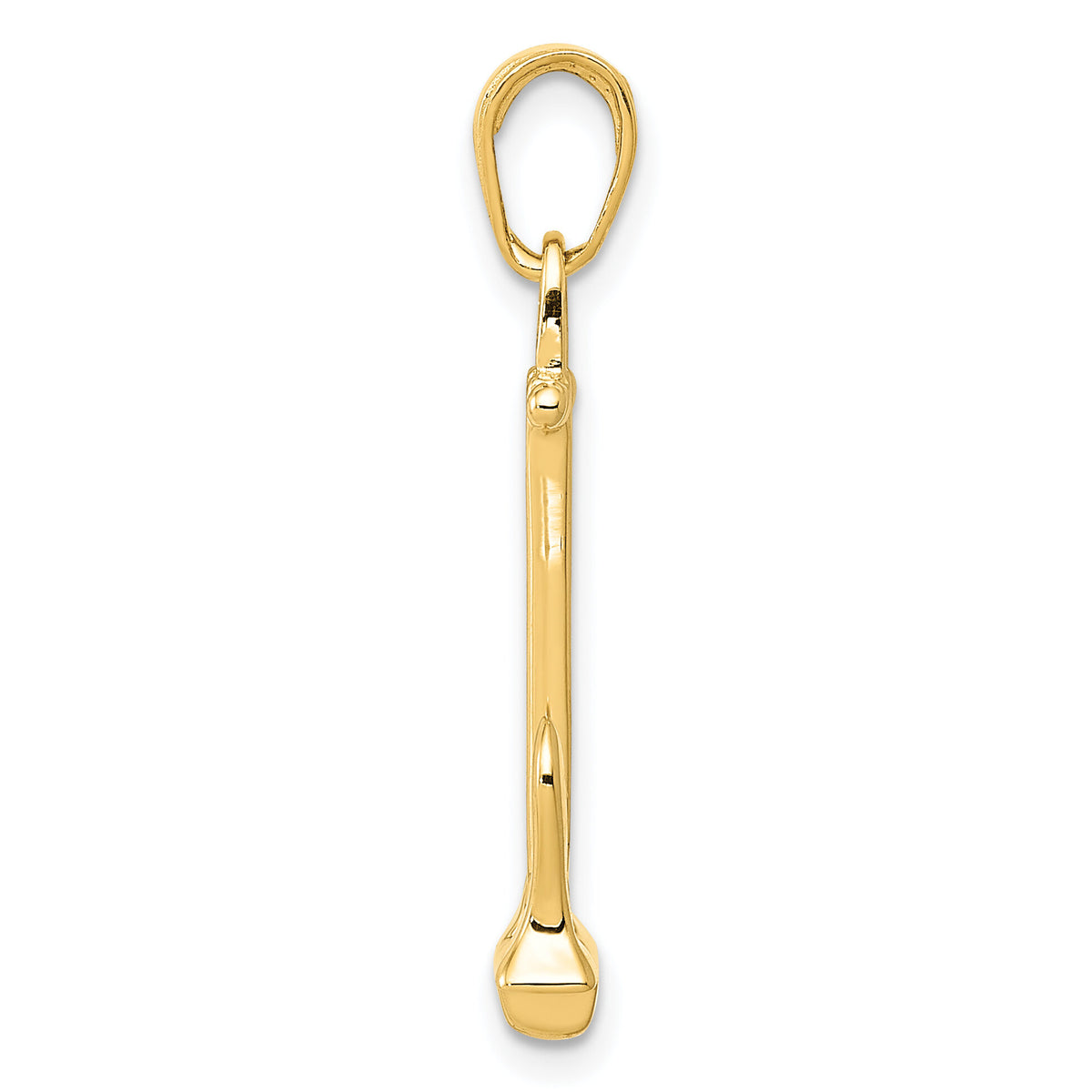14K  3D Navy Anchor Pendant-K3077