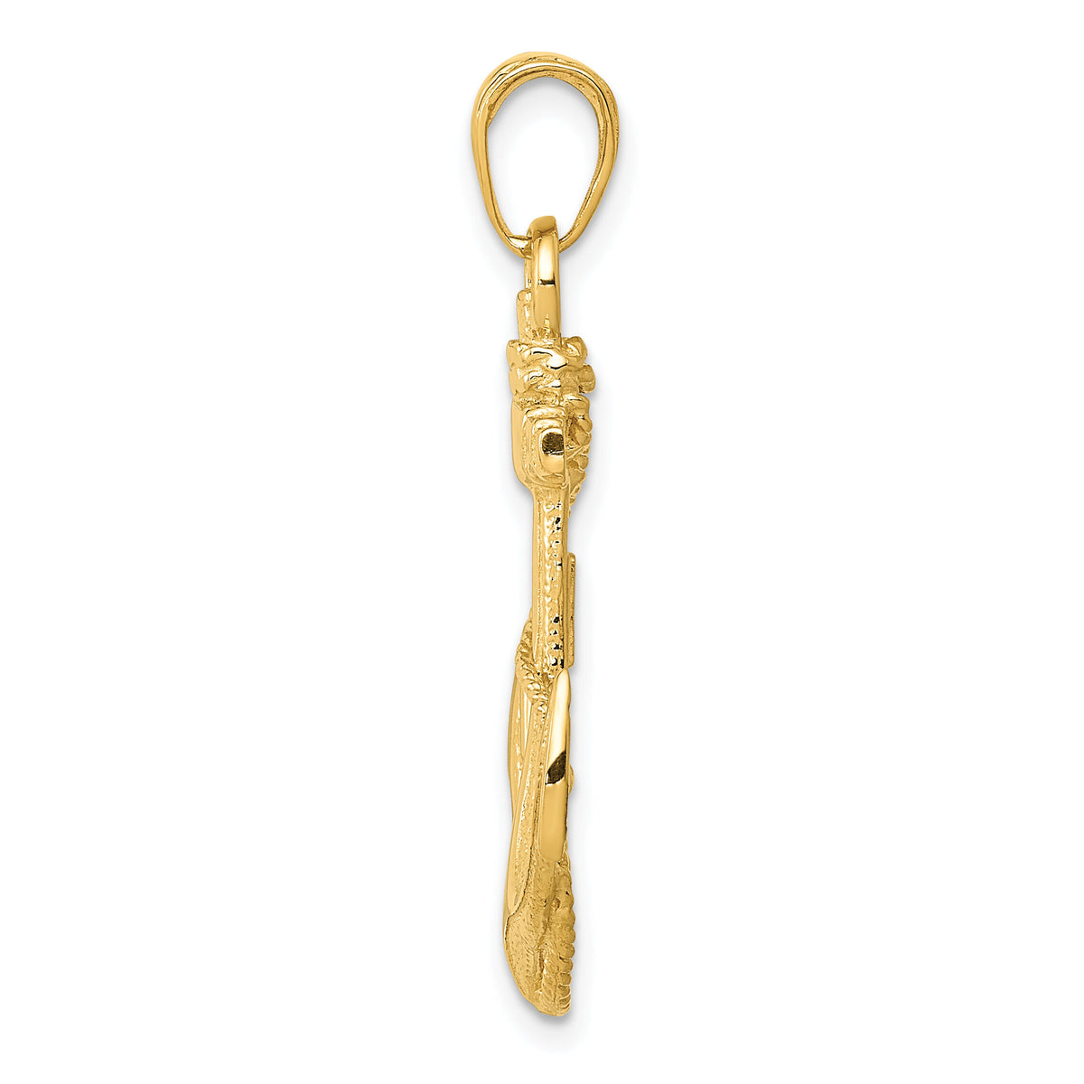 14k Anchor w/Rope Pendant-K3082