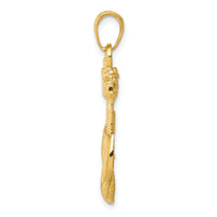 14k Anchor w/Rope Pendant-K3082