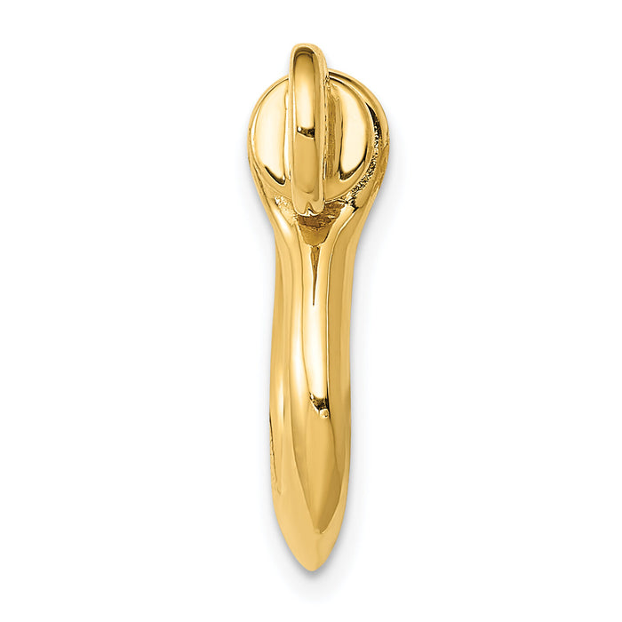 14K  3D Large Shackle Link Pendant-K3084