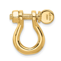 14K  3D Large Shackle Link Pendant-K3084