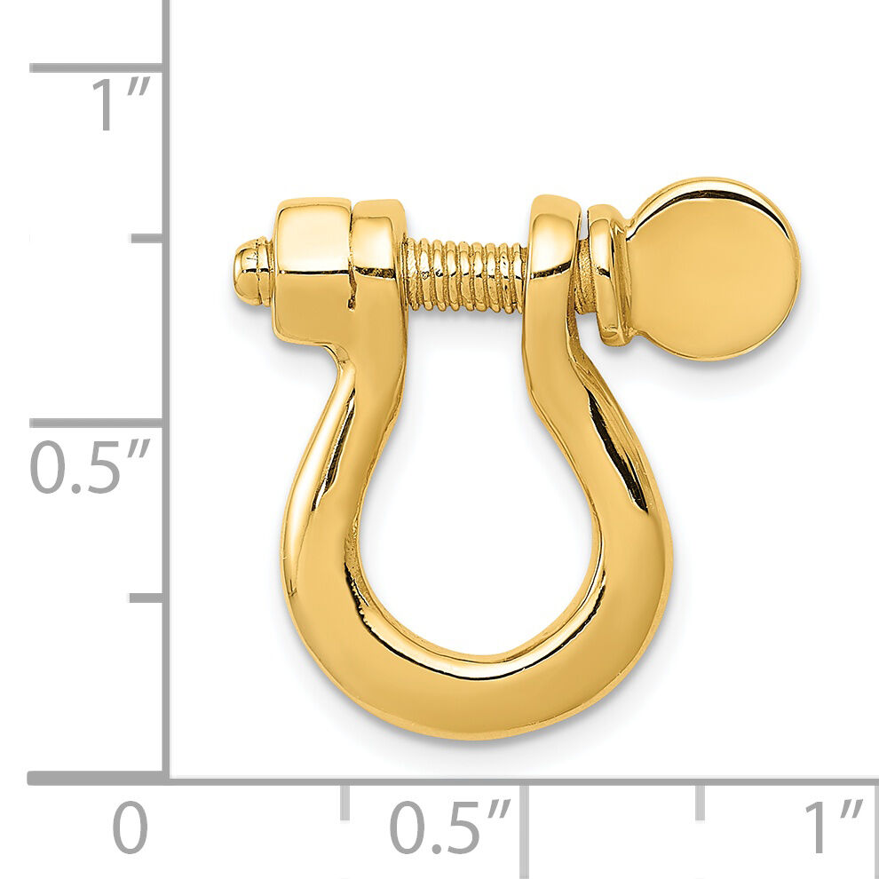 14K  3D Large Shackle Link Pendant-K3084