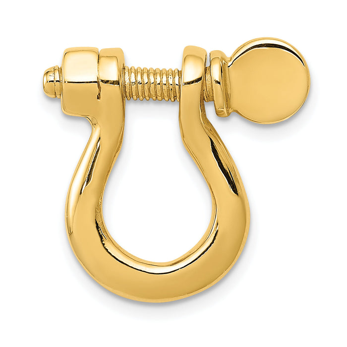 14K  3D Large Shackle Link Pendant-K3084
