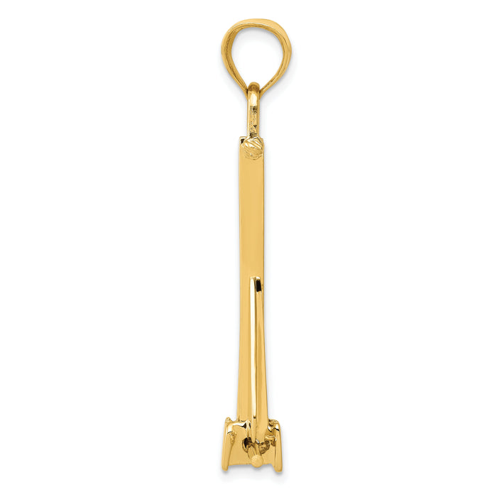 14K  3D Moveable Anchor Pendant-K3086