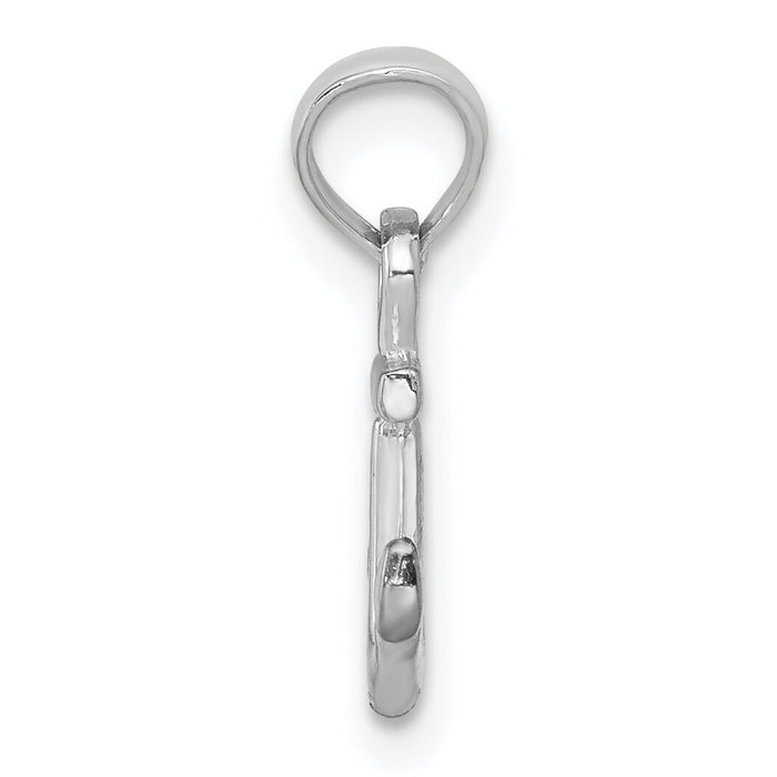 14k White Gold Mini Anchor Pendant-K3087W
