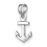 14k White Gold Mini Anchor Pendant-K3087W