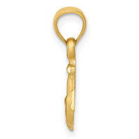 14K Diamond-cut Anchor Pendant-K3089