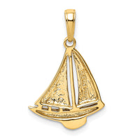 14k Sailboat Pendant-K3094