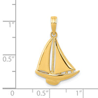 14k Sailboat Pendant-K3094