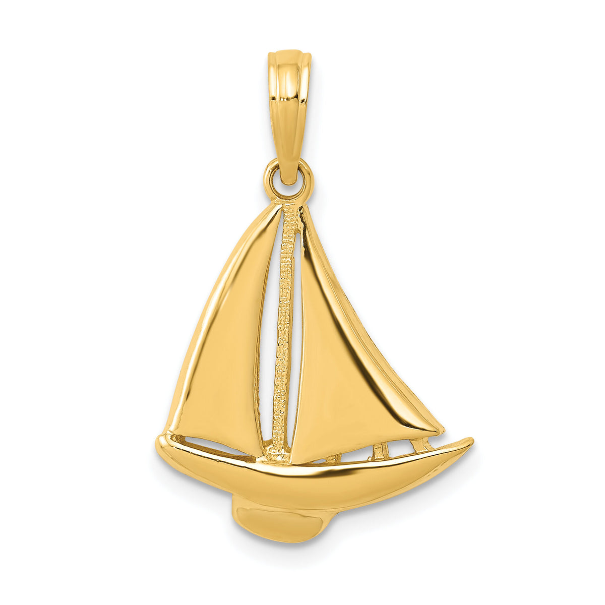 14k Sailboat Pendant-K3094