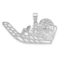 14K White Gold Air Boat Pendant-K3102W