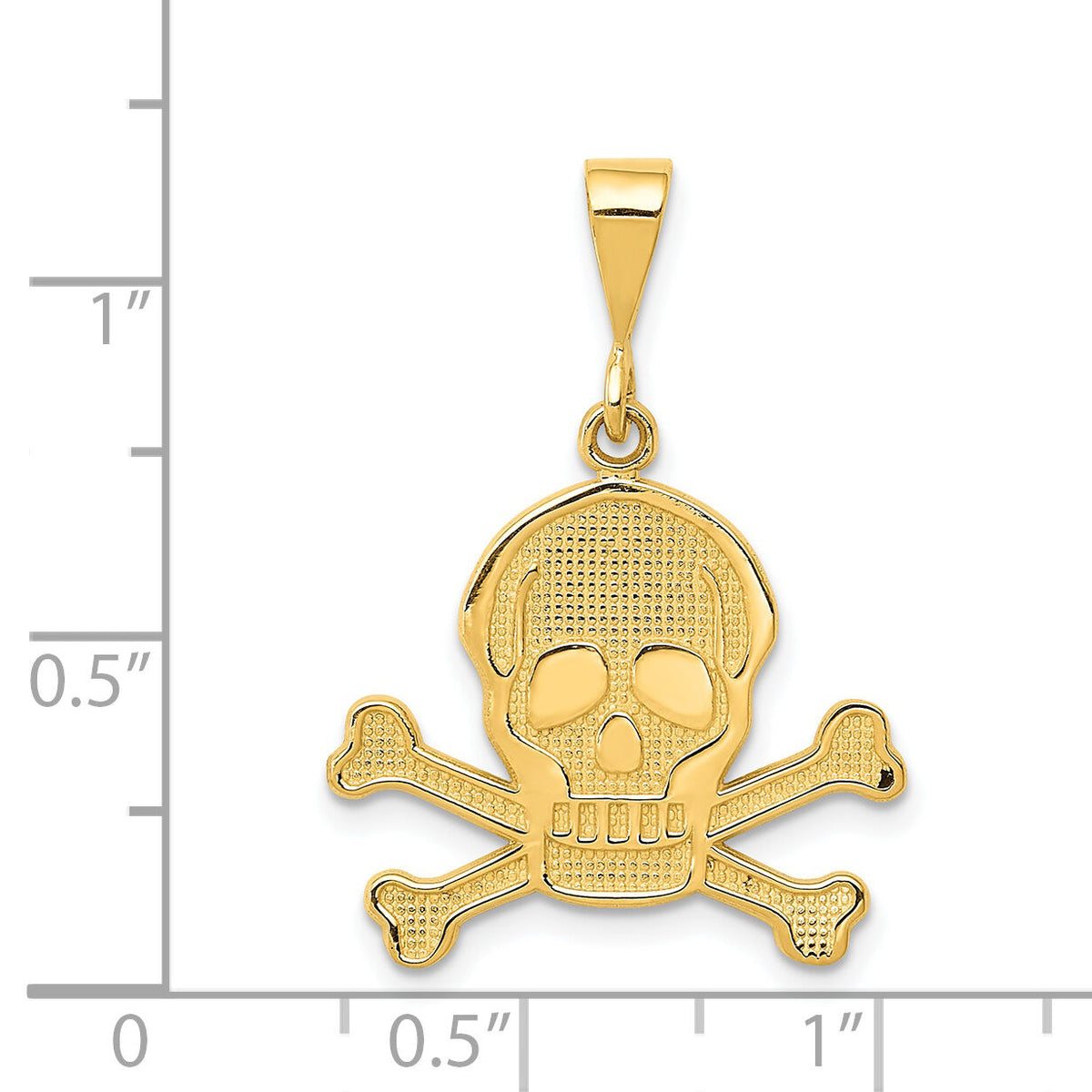 14K Skull and Bones Pendant-K3161