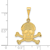 14K Skull and Bones Pendant-K3161