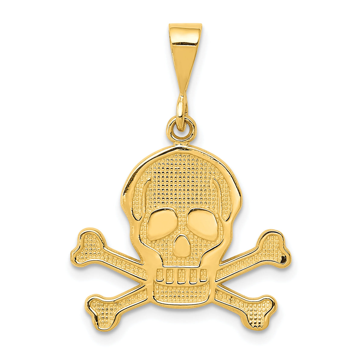 14K Skull and Bones Pendant-K3161
