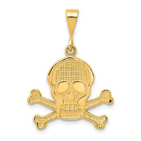 14K Skull and Bones Pendant-K3161