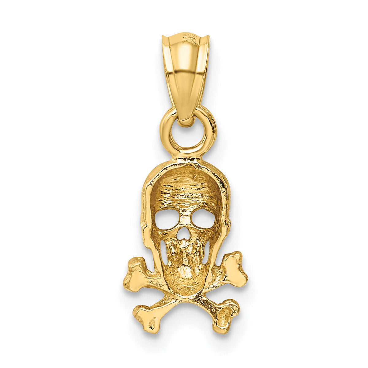 14K Skull and Cross Bones Pendant-K3163