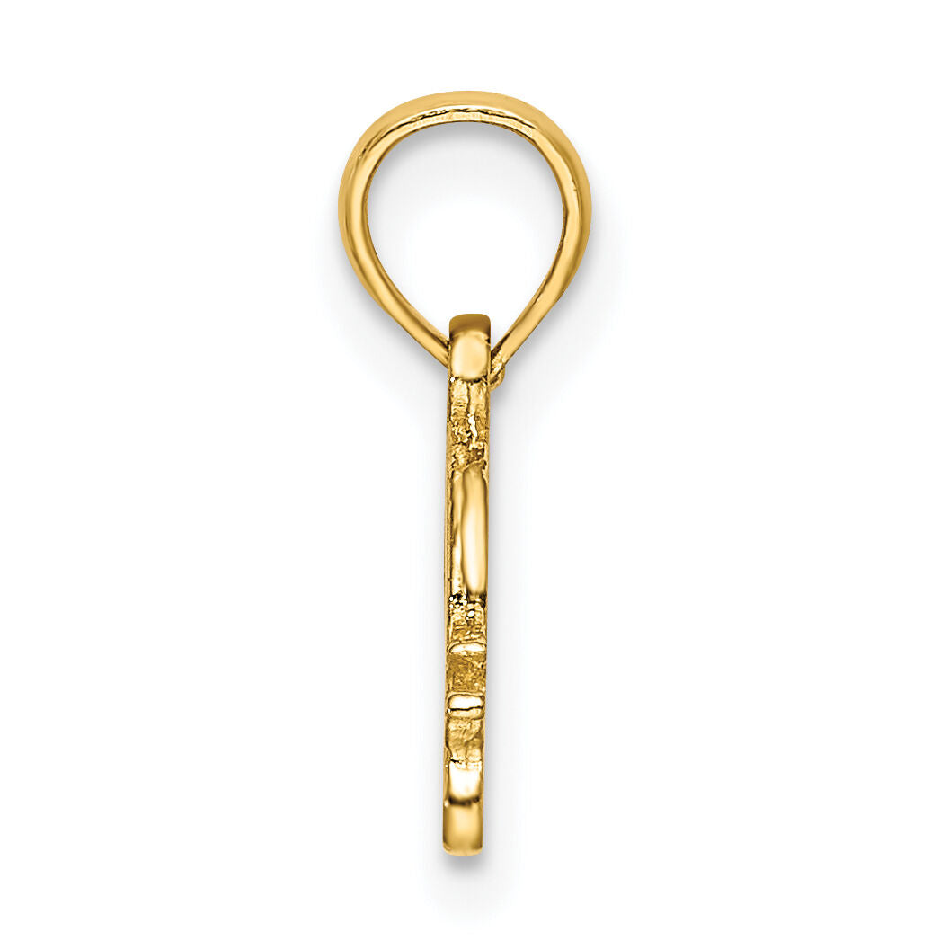 14k Textured Mini Snail Charm-K3175