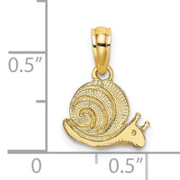 14k Textured Mini Snail Charm-K3175