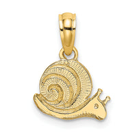 14k Textured Mini Snail Charm-K3175