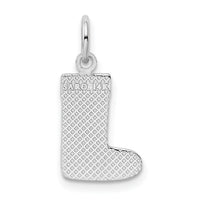 14k White Gold Christmas Stocking Charm-K3188