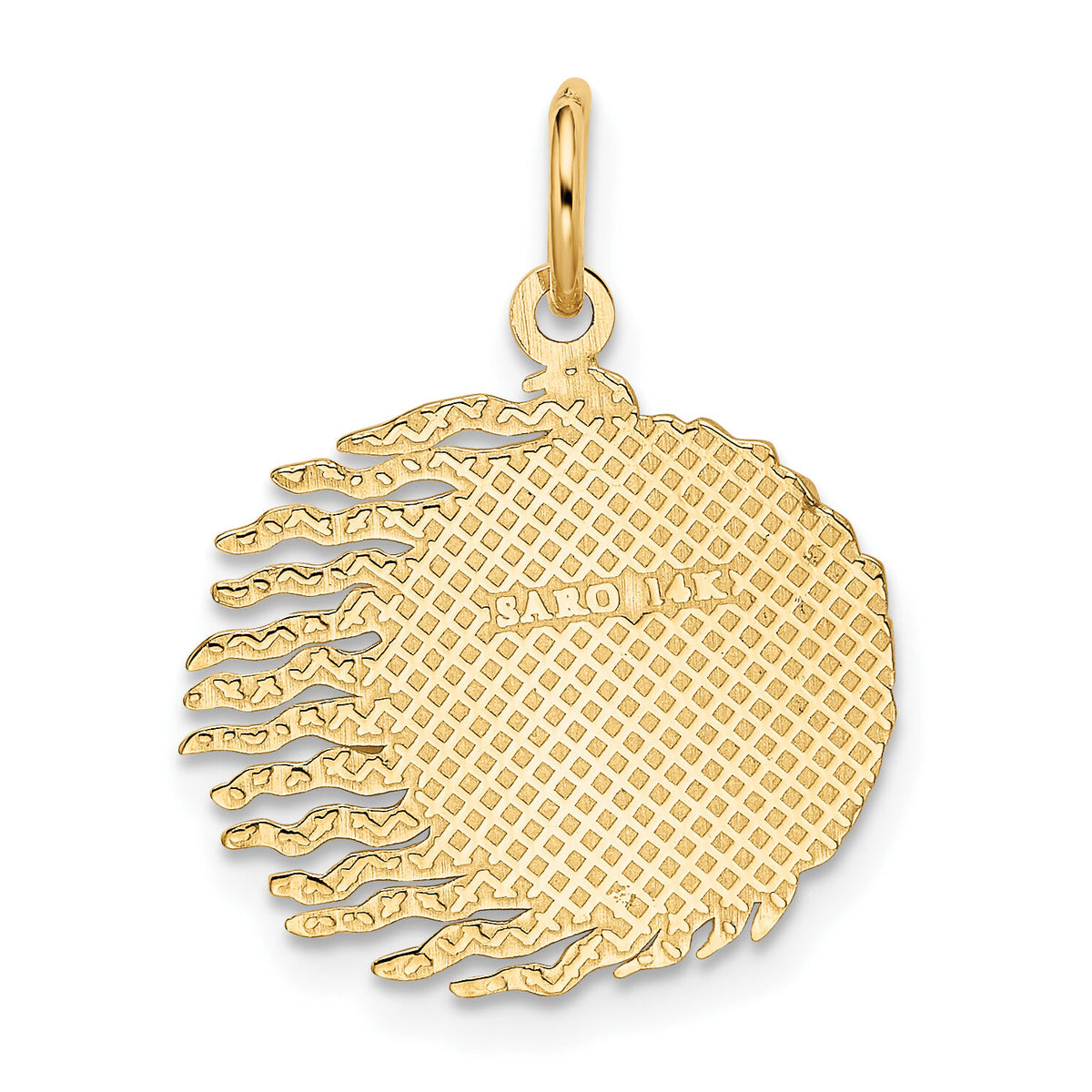 14k Flaming Sun Charm-K3194