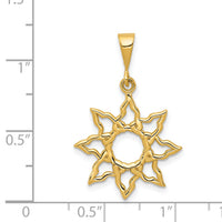 14k Sun Charm-K3197