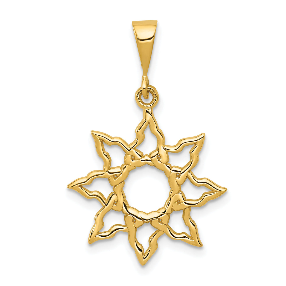 14k Sun Charm-K3197