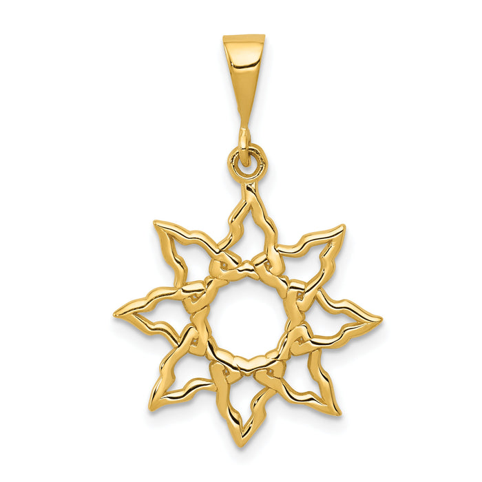 14k Sun Charm-K3197