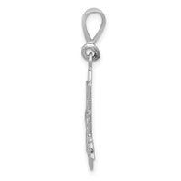 14k White Gold Sun Charm-K3198