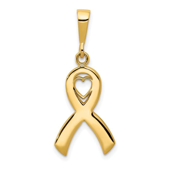 14k Heart In Awareness Pendant-K3211