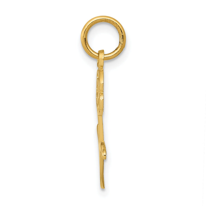 14k Rose Charm-K3221