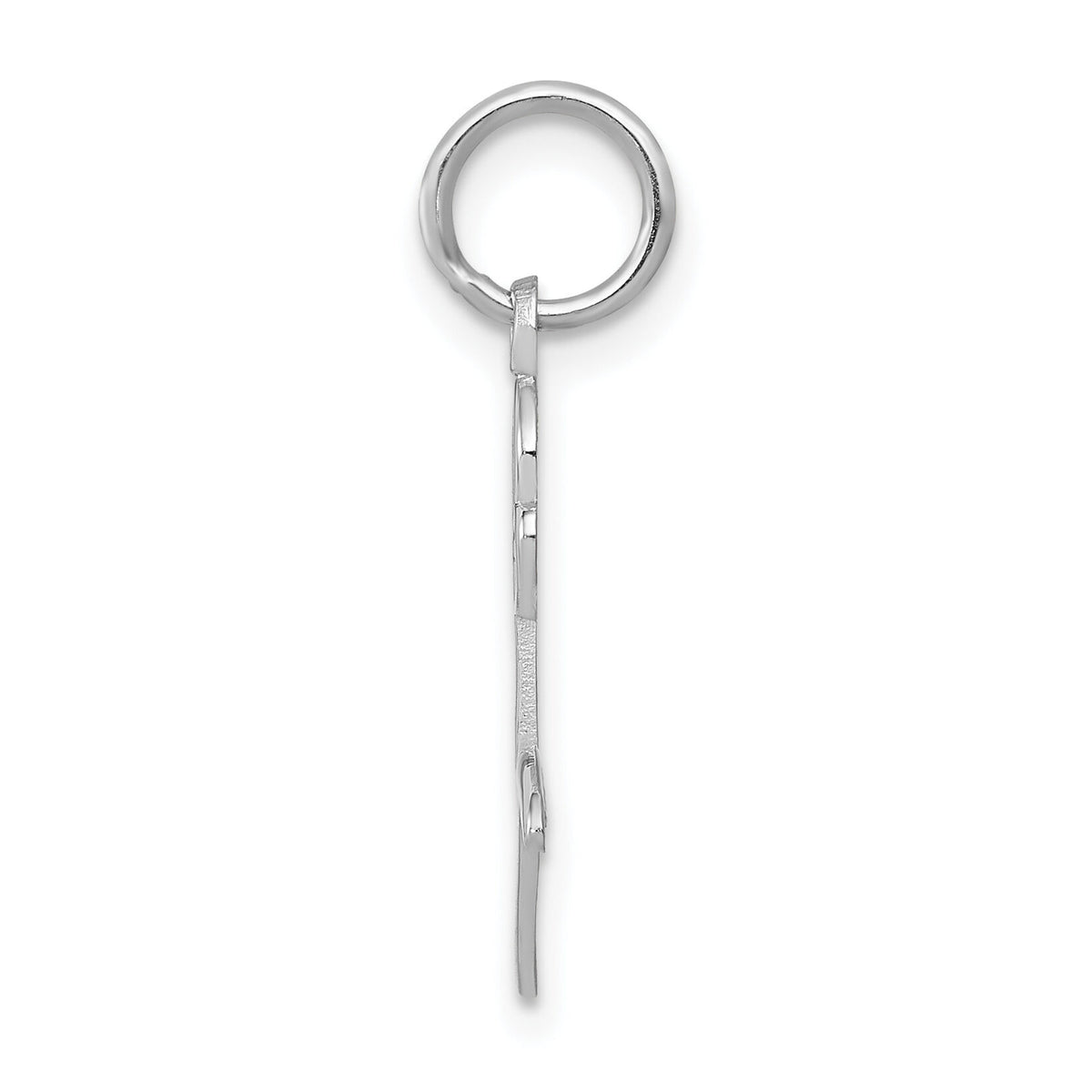 14k White Gold Rose Charm-K3222