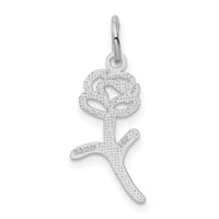 14k White Gold Rose Charm-K3222