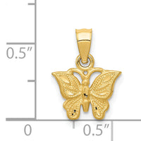 14K Diamond-cut Butterfly Pendant-K3233