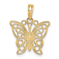 14K Cut-out Butterfly Large Pendant-K3243