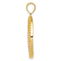 14K Two-tone w/White Rhodium Dragonfly Pendant-K3257