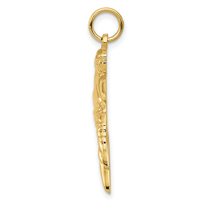 14k Yellow Gold Parrot Charm-K3259