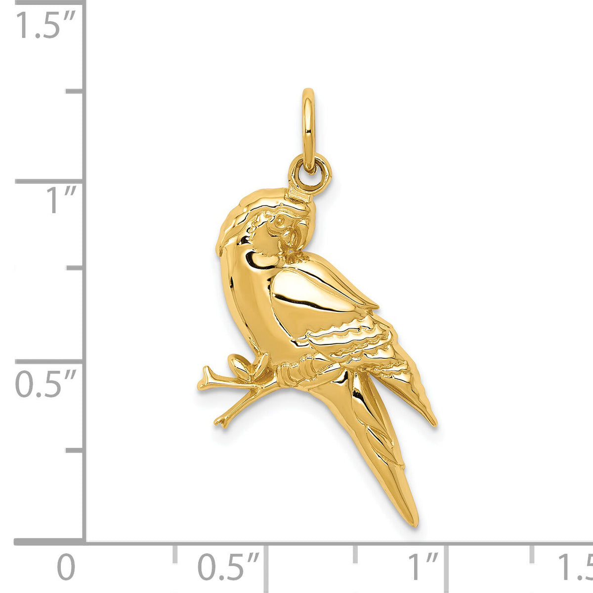 14k Yellow Gold Parrot Charm-K3259