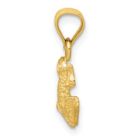 14K Diamond-cut Frog Pendant-K3289