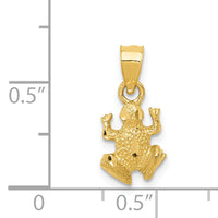 14K Diamond-cut Frog Pendant-K3289