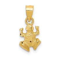 14K Diamond-cut Frog Pendant-K3289