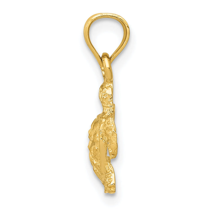 14K Turtle Pendant-K3297