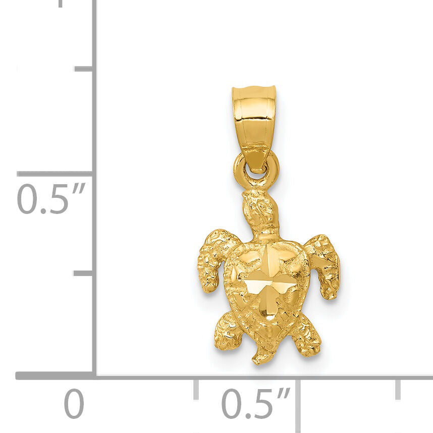 14K Turtle Pendant-K3297
