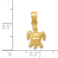 14K Turtle Pendant-K3297